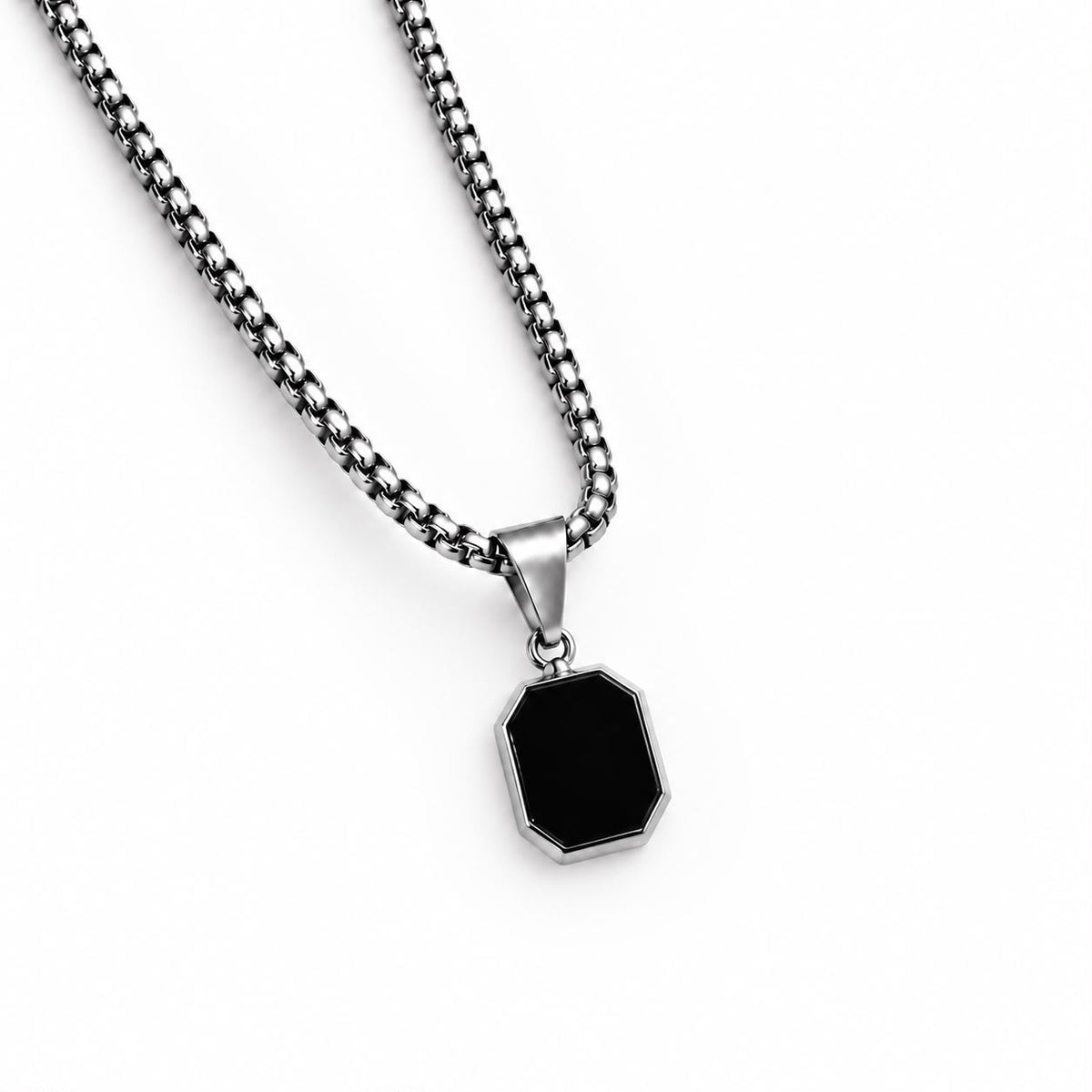 Obsidian Geometric Pendent