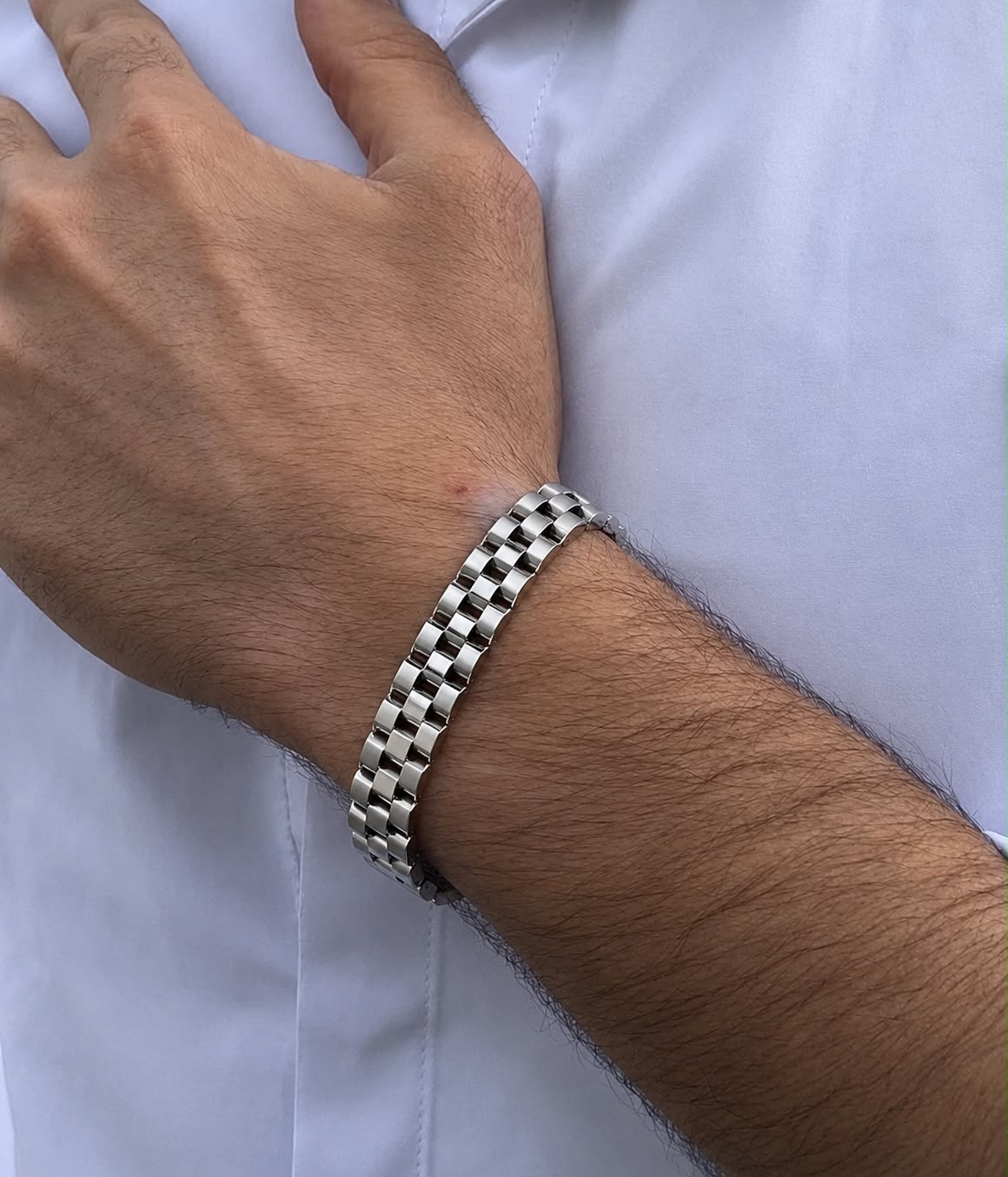 Watch Link Bracelet - Liquid Silver