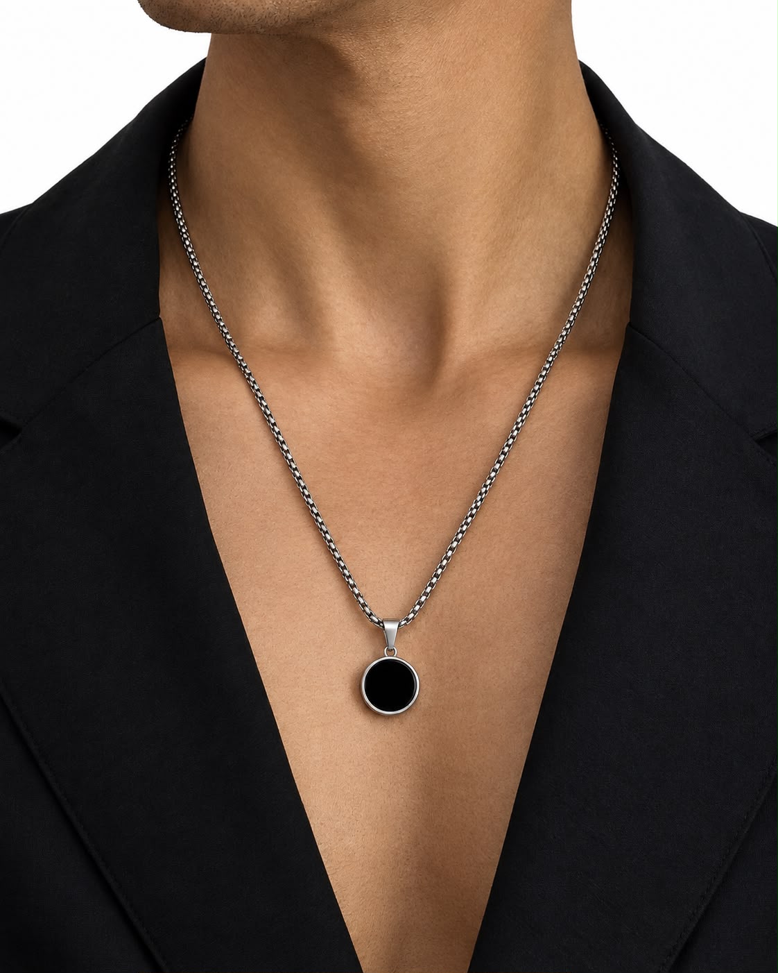 Obsidian Circular Pendent