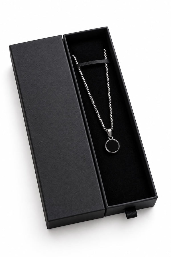 Obsidian Circular Pendent