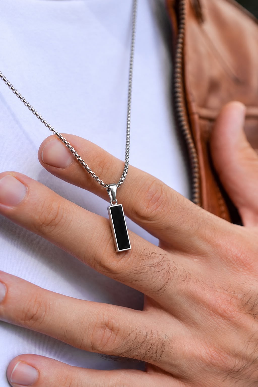Obsidian Pillar Pendent