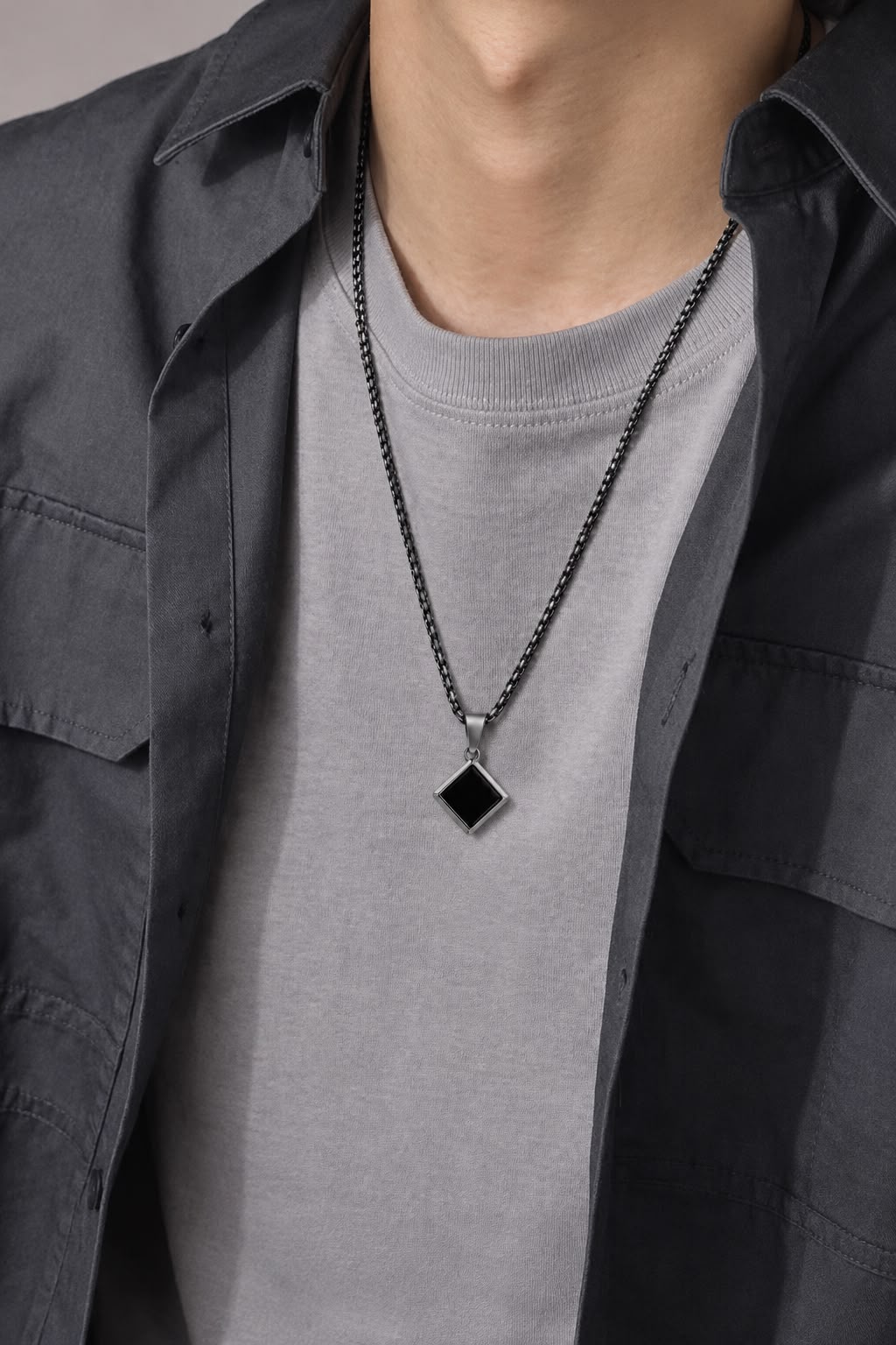 Obsidian Rhombus Pendent