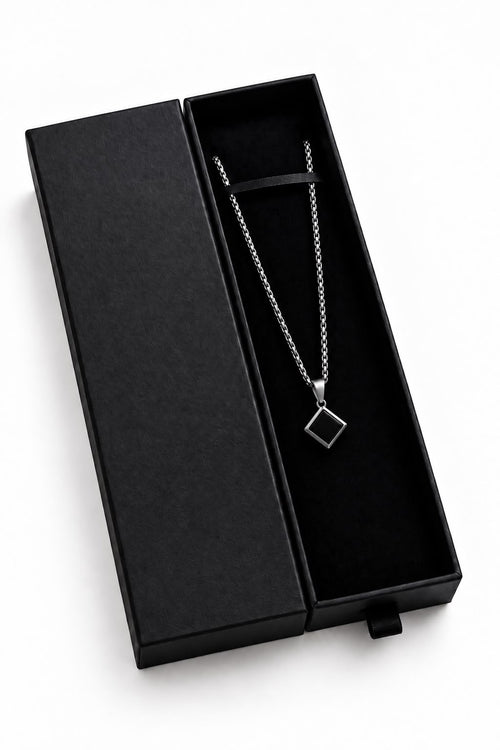 Obsidian Rhombus Pendent