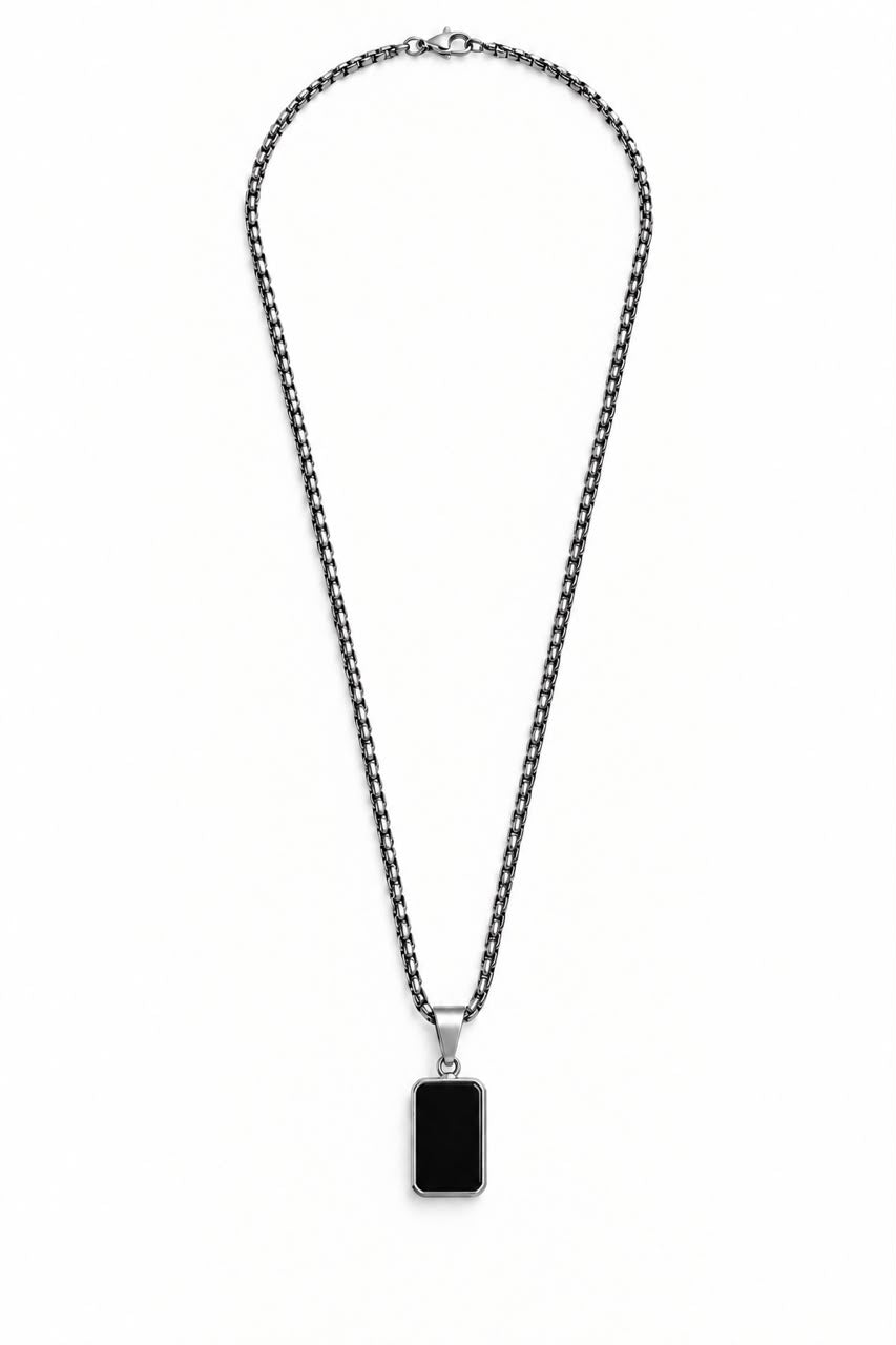 Obsidian Block Pendent