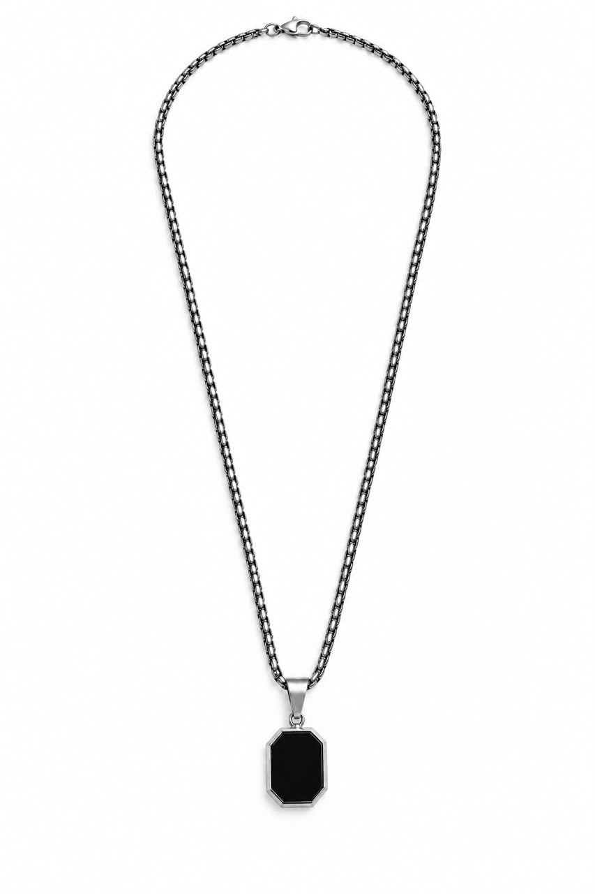 Obsidian Geometric Pendent