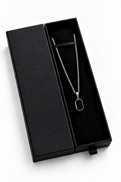 Obsidian Geometric Pendent